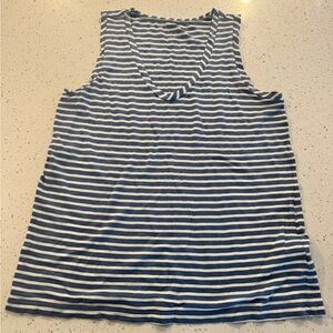 Women’s Caslon Blue/White Striped Tank